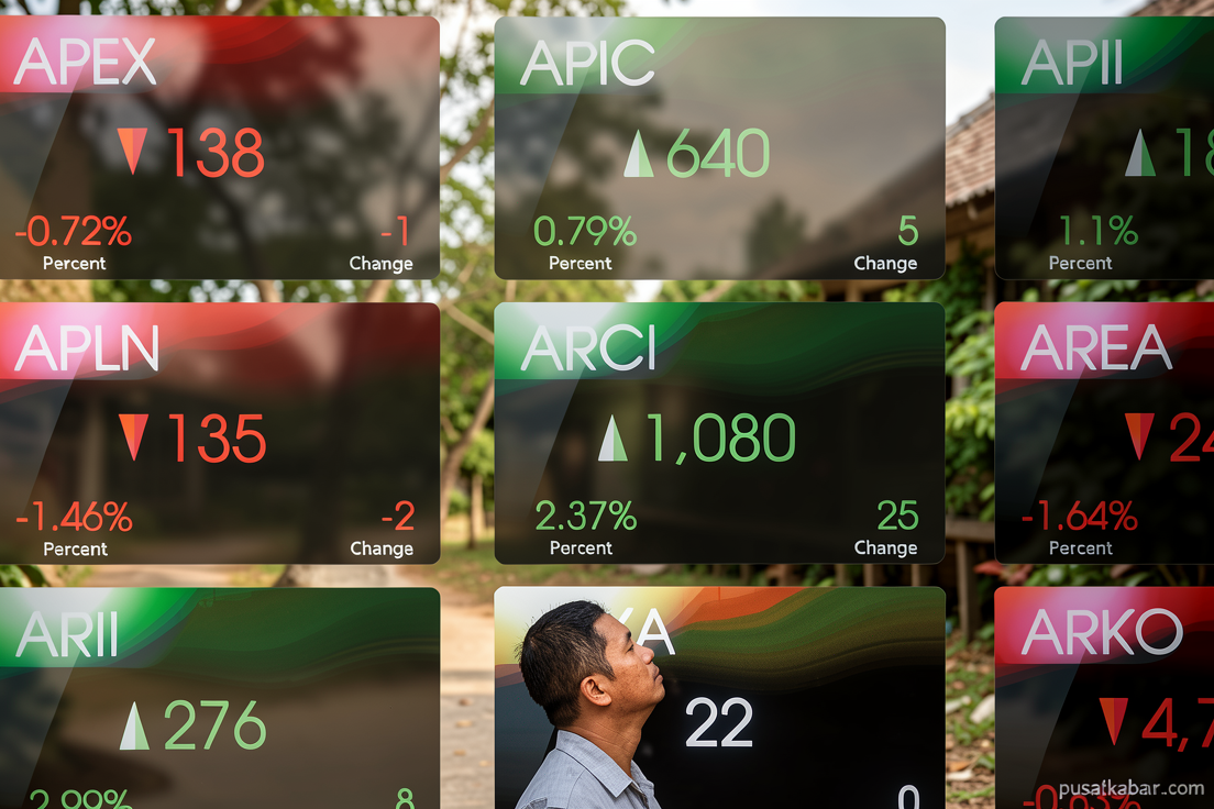 IHSG Melemah Tipis ke 6.515,8 di Pagi Ini (31/8), Top Losers LQ45: HRTA, AMMN, MDKA